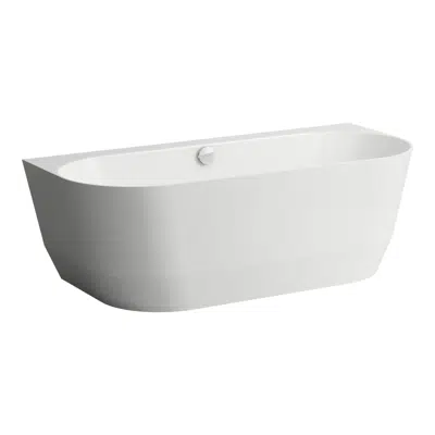 LAUFEN PRO Bathtub, back-to-wall version, made of Marbond composite material, incl. feet for bathtub图像