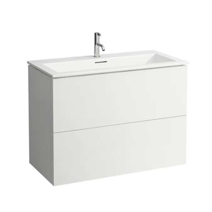 KARTELL BY LAUFEN Combination of washbasin with vanity unit 1000 mm