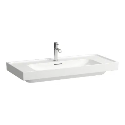 Image pour MEDA Washbasin, with side shelves , undersurface ground