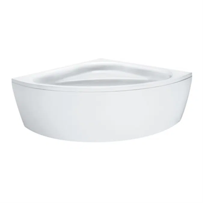 SOLUTIONS Bathtub, corner model, with frame and front panel 1500 x 1500 mm