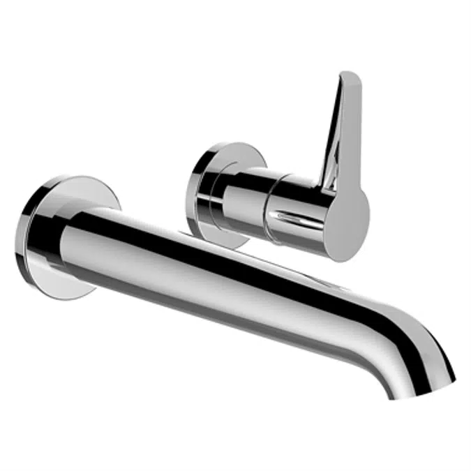 Pure, Wall-mounted mixer, Projection 180 mm, fixed spout