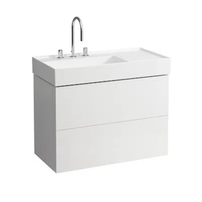 KARTELL BY LAUFEN Vanity unit 880 mm L, 2 drawers, incl. drawer organiser, matches washbasin 810338