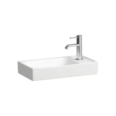 Image for MEDA Small washbasin, with tap bank right