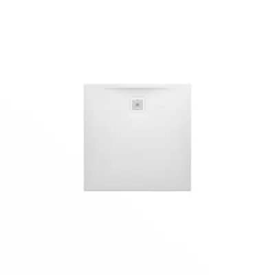 Image for LAUFEN PRO Shower tray 900 x 900, made of Marbond composite material, super flat, square, outlet at side