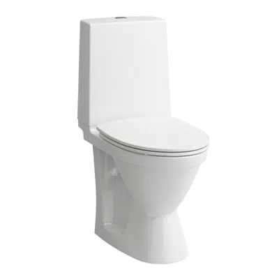 RIGO 827362 Floorstanding WC Combination, washdown, concealed, horizontal P-trap, with 4 fixing holes for floor installation, incl. cistern