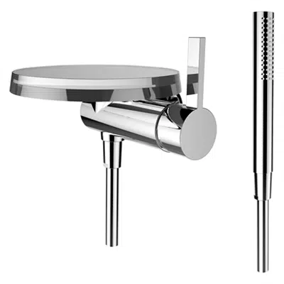 Kartell • LAUFEN Shower faucet, Simibox 1-Point, w. accessories, w. Disc bowl
