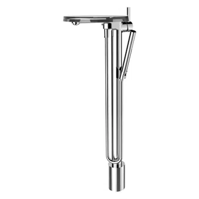 Kartell • LAUFEN, Column bath faucet, Projection 202 mm, fixed spout, w. accessories, w. Disc bowl