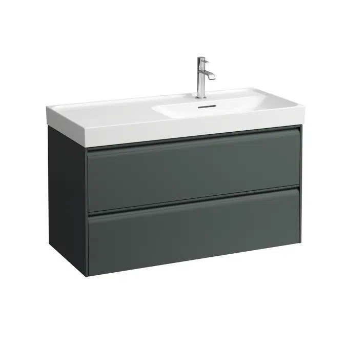 MEDA Vanity unit 1000, 2 drawers, matches washbasin H817117