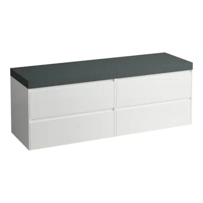 bilde for LANI Modular 1600, countertop 65 mm (.266 traffic grey), without cut-out, 4 drawers: drawer element 800 + drawer element 800