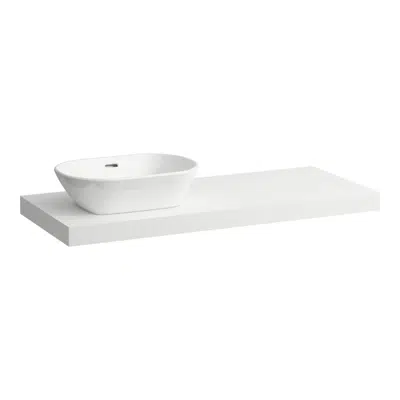 Image for LANI Countertop 1200, with cut-out left, 65 mm thick, incl. 2 installation brackets