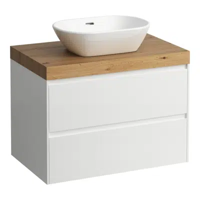 billede til LANI Modular 800, countertop 65 mm (.267 wild oak), with centre cut-out, 2 drawers