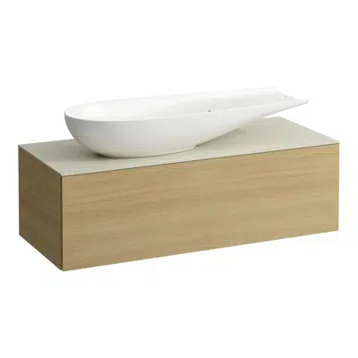 ILBAGNOALESSI Drawer element 1200, 1 drawer, with cut-out left, Calce Avorio top, matches washbasin H818974