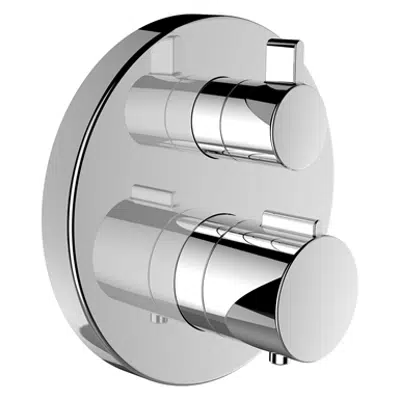 Image for Therm, Concealed bath faucet, twin, thermostatic set for Simibox with 2 outlets, w. integrated vacuum breaker