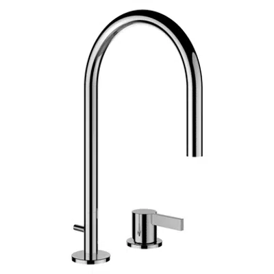 Kartell • LAUFEN, Basin faucet, Projection 166 mm, swivel spout, w. pop-up waste