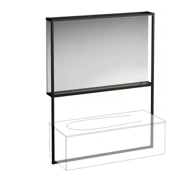 obraz dla ILBAGNOALESSI Mirror with illuminated frame 1200, matches washbasin H818979 with furniture H430441