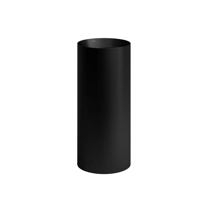 VOLTA Floorstanding Washbasin, round, spiral water flow, incl. flat trap always open