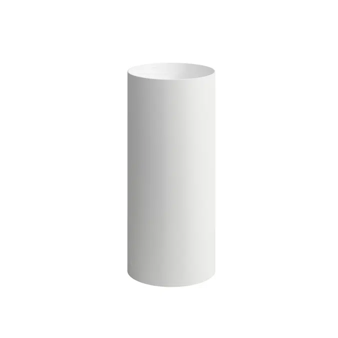VOLTA Floorstanding Washbasin, round, spiral water flow, incl. flat trap always open