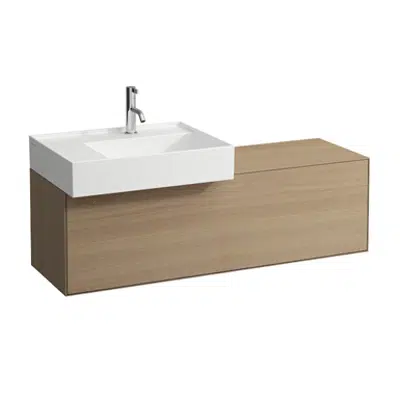 BOUTIQUE Vanity unit 1200 x 380 mm, with cut out left, with siphon
