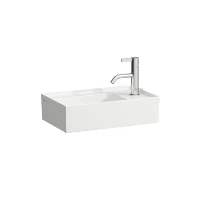 KARTELL BY LAUFEN Small washbasin, asymmetric, tap bank right 460 mm