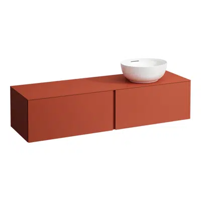 ILBAGNOALESSI Drawer element 1600, 2 drawers, with cut-out right, matches washbasin H818975/6, H818977/8