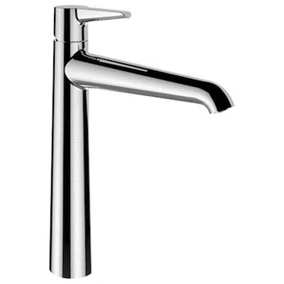 VAL Column single lever basin mixer, projection 190 mm, Eco+, fixed spout, without pop-up waste