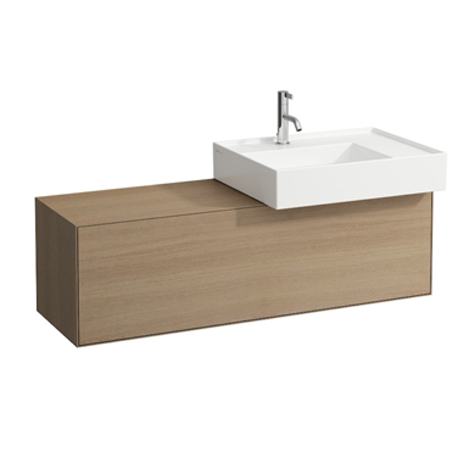 BOUTIQUE Vanity unit 1200 x 380 mm, with cut out right, with siphon