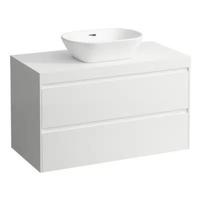 Image for LANI Modular 1000, countertop 65 mm (.260 white matt), with centre cut-out, 2 drawers