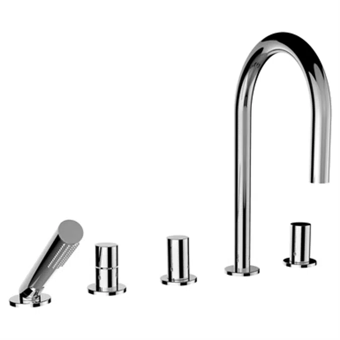 Kartell • LAUFEN Roman tub filler, 5-hole, projection 173 mm, w/o plate