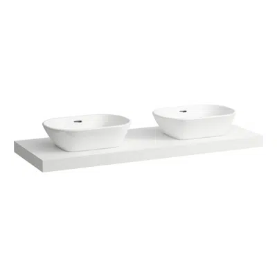 Image for LANI Countertop 1400, with cut-out left and right, 65 mm thick, incl. 3 installation brackets