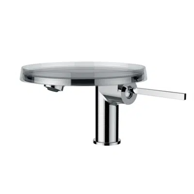 KARTELL BY LAUFEN Washbasin mixer disc, with pop-up waste lever, without pop-up waste