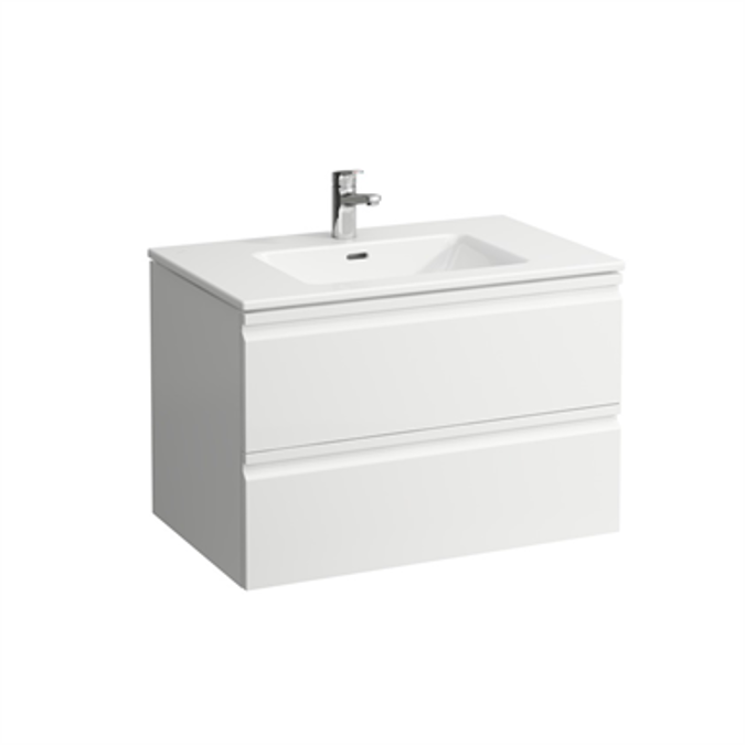 LAUFEN PRO S Combipack 800 mm, washbasin 'slim' with vanity unit 'Pro' with 2 drawers, incl. drawer organiser 