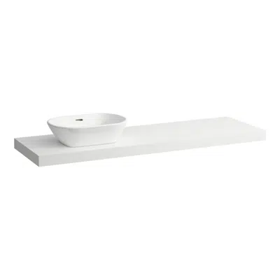 Imagem para LANI Countertop 1600, with cut-out left, 65 mm thick, incl. 3 installation brackets}