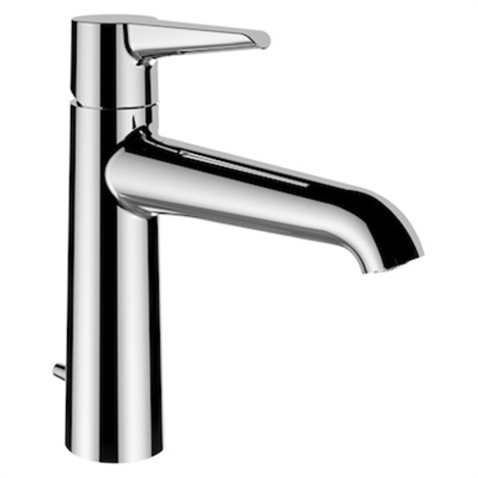 VAL Single lever basin mixer, 140, with pop-up waste, projection 140 mm, Eco+, fixed spout