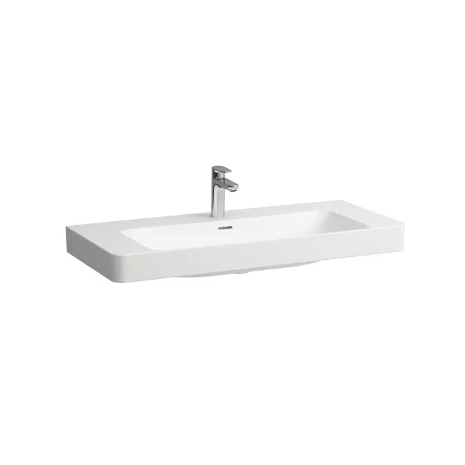 PRO X Washbasin 105cm, with side shelves, undersurface ground