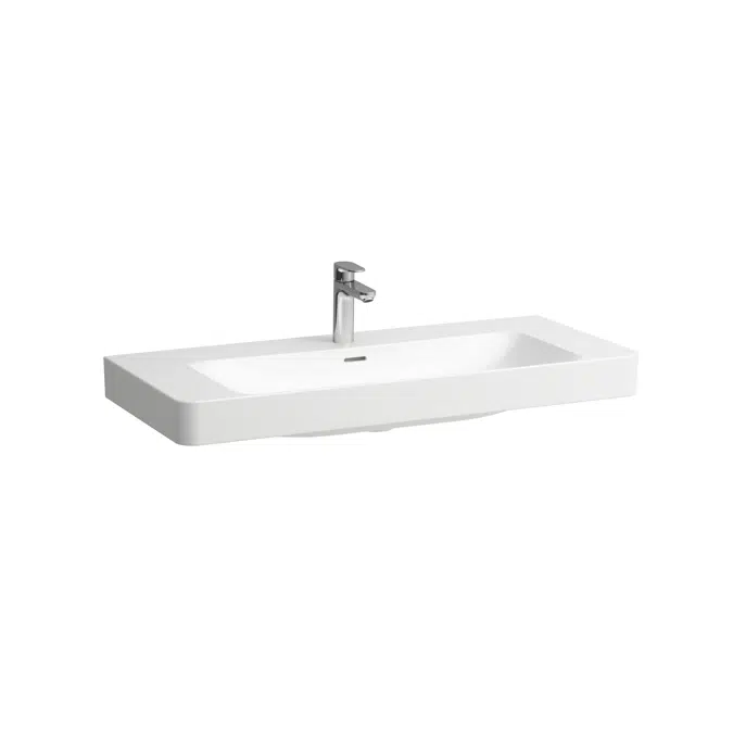 PRO X Washbasin 105cm, with side shelves, undersurface ground