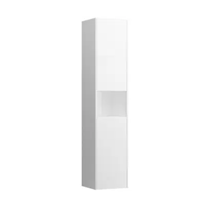 Image for BASE Tall cabinet with with two push and pull doors right and open space