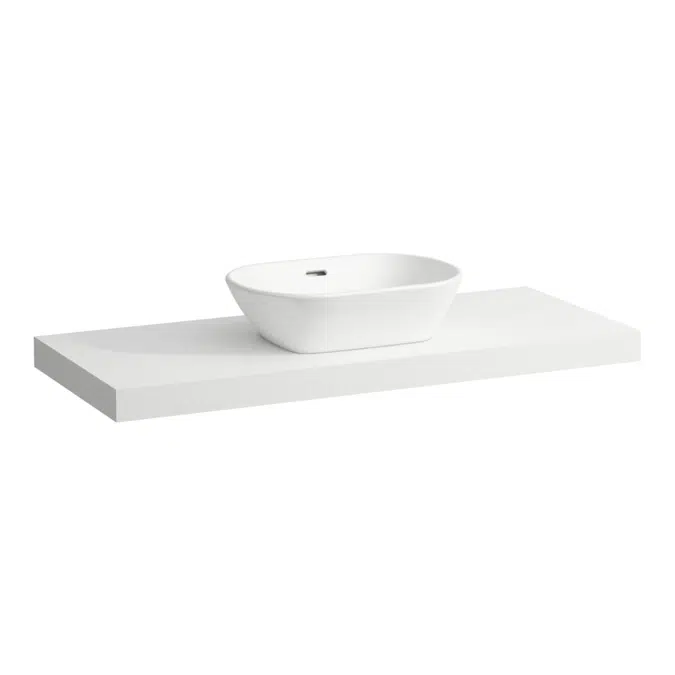 LANI Countertop 1200, with center cut-out, 65 mm thick, incl. 2 installation brackets