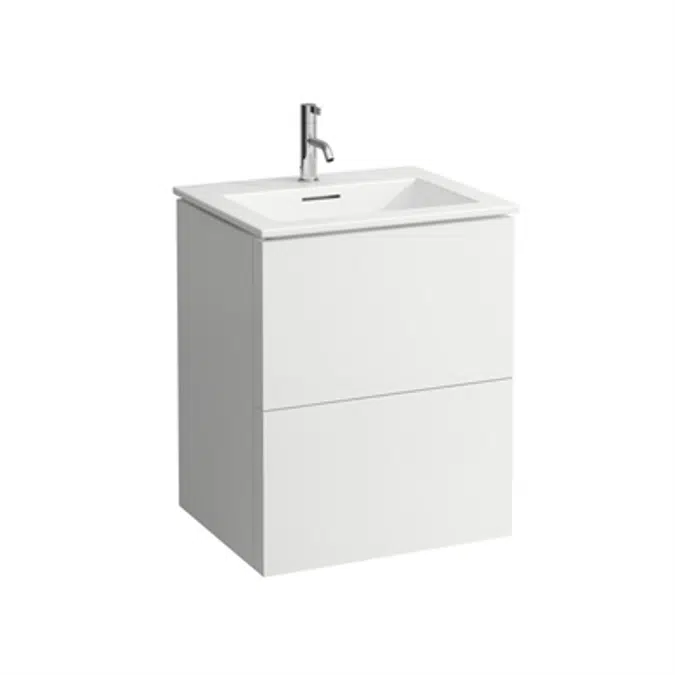 KARTELL BY LAUFEN Combination of washbasin with vanity unit 600 mm