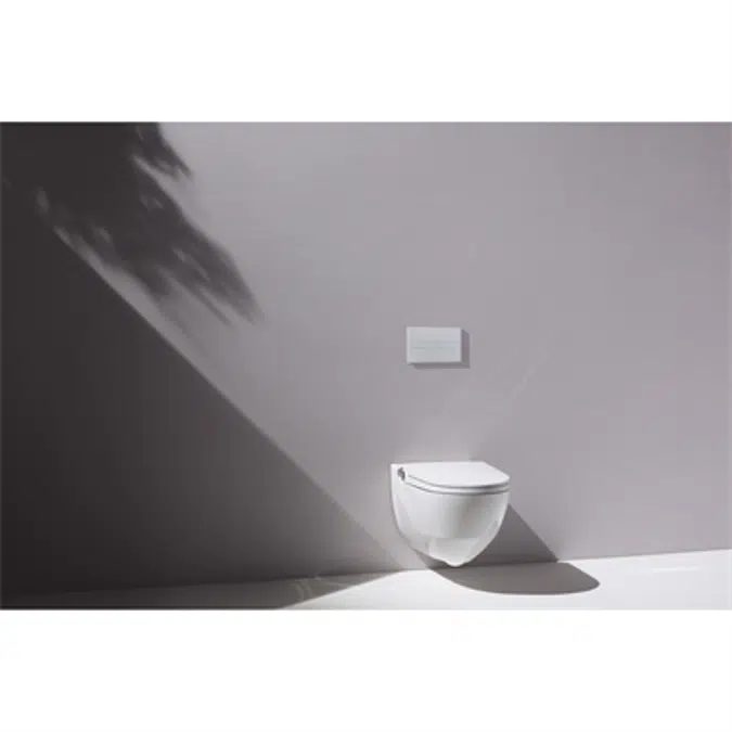 CLEANET RIVA Shower toilet rimless, wall-hung, with remote control, with seat and cover