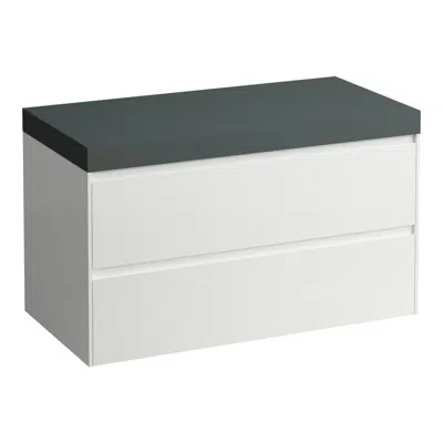 kuva kohteelle LANI Modular 1000, countertop 65 mm (.266 traffic grey), without cut-out, 2 drawers