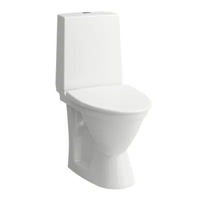 RIGO 825362 Floorstanding WC Combination, washdown, concealed, horizontal P-trap, with 4 fixing holes for floor installation, incl. cistern, with seat and cover