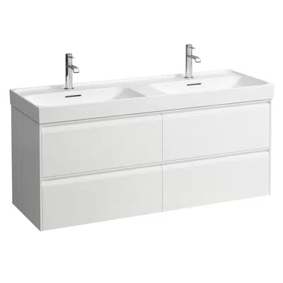 MEDA Vanity unit 1300, 4 drawers, matches washbasin H814112 için görüntü