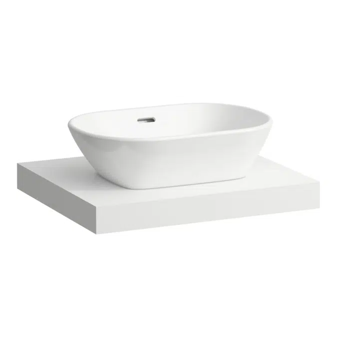 LANI Countertop 600, with centre cut-out, 65 mm thick, incl. 2 installation brackets