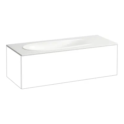 kuva kohteelle ILBAGNOALESSI  Countertop washbasin Slim, with hidden overflow, incl ceramic drain valve