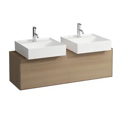kuva kohteelle BOUTIQUE Vanity unit 1200 x 380 mm, with cut out left and right, with siphon