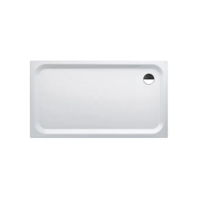 PLATINA Steel shower tray, flat, 1800 x 900 mm