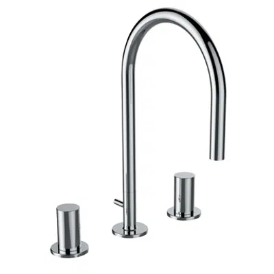 KARTELL BY LAUFEN 3-hole basin mixer, without pop-up waste