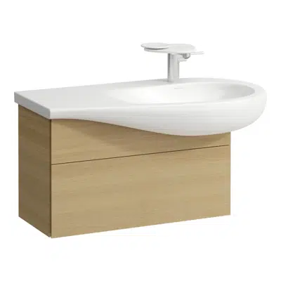 afbeelding voor ILBAGNOALESSI Vanity unit 900, 1 drawer, siphon cut-out right, matches washbasin H814976