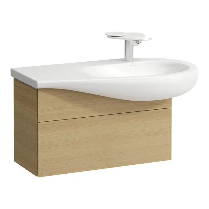 ILBAGNOALESSI Vanity unit 900, 1 drawer, siphon cut-out right, matches washbasin H814976