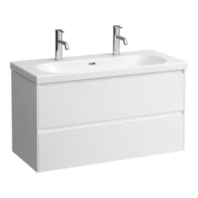 LANI Vanity unit, 2 drawers, matches vanity washbasin için görüntü